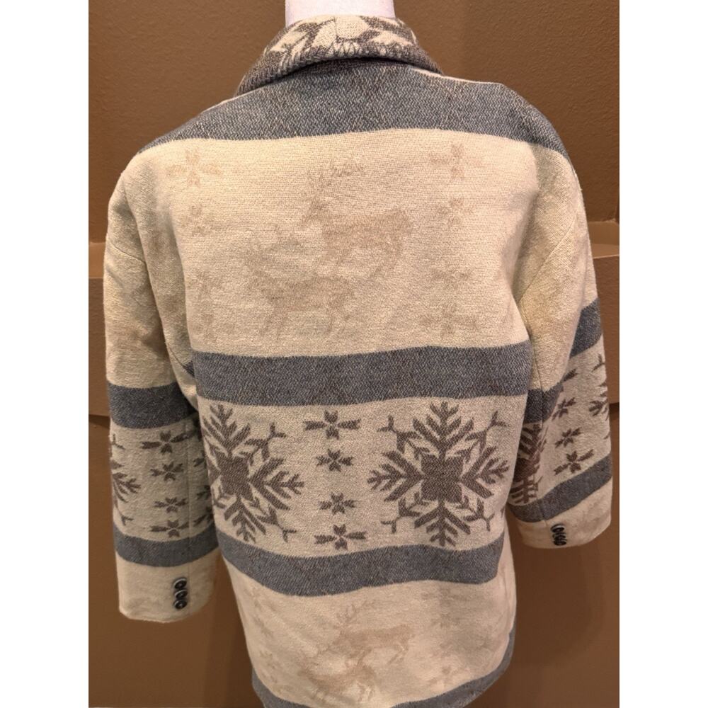 East West Vintage Wool Blend Jacket Women’s Rustic Design Size S - Picture 5 of 8